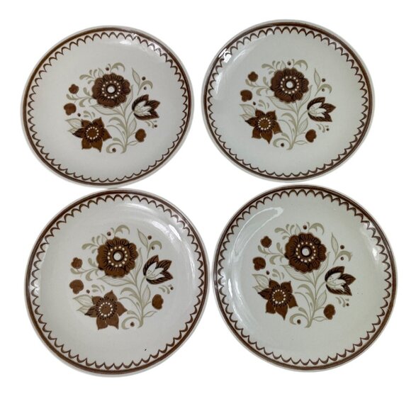 Nutmeg by Royal China Cavalier Ironstone Bread Plates Set of 4 - Picture 1 of 8